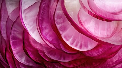 Wall Mural - abstract layers of translucent pink and purple shapes resembling petals or organic forms.