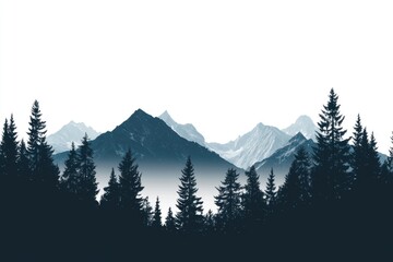 Wall Mural - Mountain Range Landscape