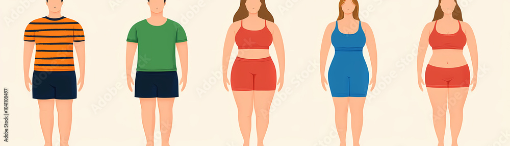 This image highlights body diversity by depicting illustrated figures ...