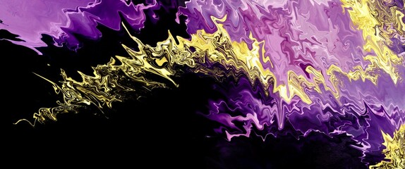 Wall Mural - abstract deep dark alcohol ink background with hand painted design elements, luxury liquid texture o