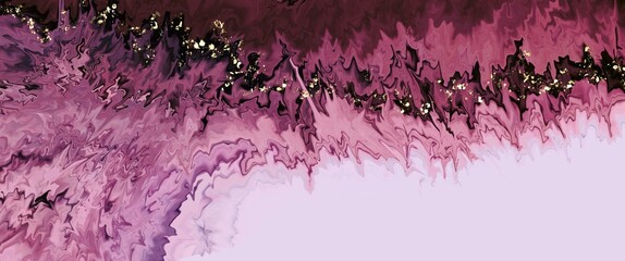 Wall Mural - abstract fluid art painting with alcohol ink, liquid design illustration, gold veins, paths, kintsug