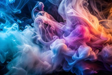 Wall Mural - abstract colorful smoke swirls creating dynamic texture