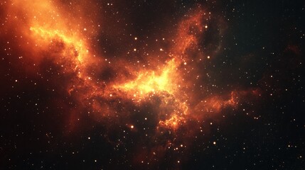 Wall Mural - Nebula in outer space rendered as a 3D cartoon featuring gas and dust clouds