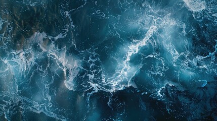 Wall Mural - aerial view of a lake with surrounding landscape