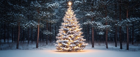 The Christmas Tree in Snow