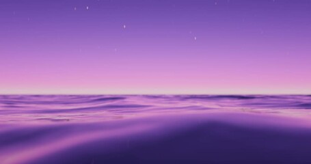 Wall Mural - wave sea beach and night sky with stars abstract background. nature and summer concept. 3d render.