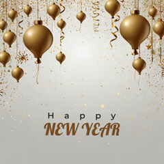 Happy new year social media banner design