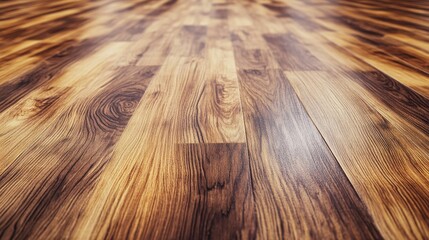 Poster - Close-up of a Natural Wood Floor with Grain Patterns