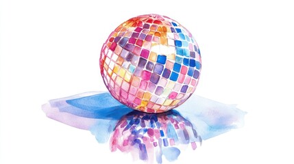 Sticker - Watercolor Disco Ball