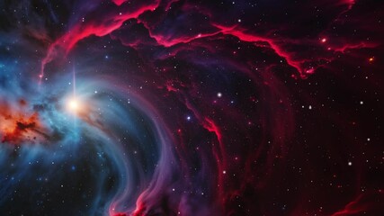 Wall Mural - View of Deep space nebula with stars 4k