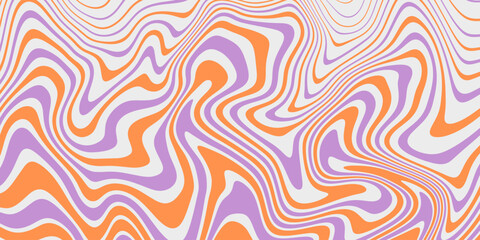 Aufkleber - Abstract Optical Illusion Linear Background. Y2k Acid Geometric Op Art Pattern. Psychedelic Stripe Texture Vector Design.