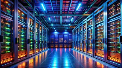 Discovering data centers through urban exploration photography showcases formidable computer equipment, presenting a stunning array of database servers and the advanced technology driving modern innov