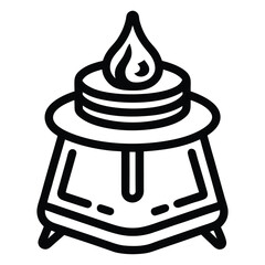 Hand Drawn Inkwell Vector icon on white background