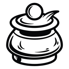 Hand Drawn Inkwell Vector icon on white background