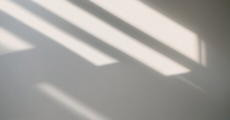 Canvas Print - Sunlight Shadow on a White Wall
