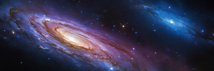 Wall Mural - spiral galaxy in the vastness of space