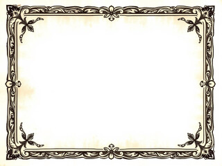 vintage frame with floral pattern