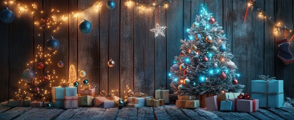 Wall Mural - The Magical Christmas Tree