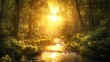 Serene Forest at Sunrise