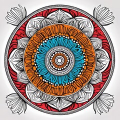 Tibetan mandala concept painting illustration generative ai mandala Illustration 