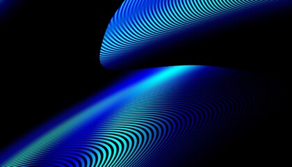 beautiful abstract wave technology black background with blue light digital effect corporate concept