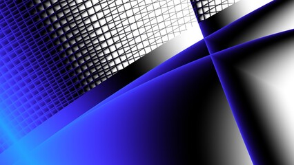 Poster - Dark composition with black geometric lines, abstract background