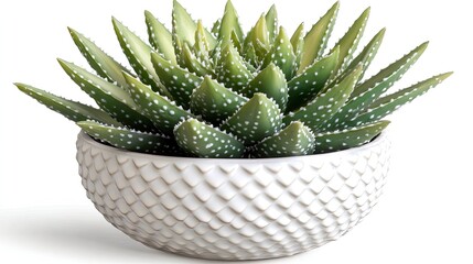 Canvas Print - Succulent plant in a decorative pot.