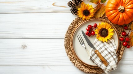 Autumn Harvest Table Setting