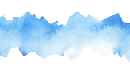 Wall Mural - abstract blue watercolor background in ultra-wide layout, blending shades of blue with subtle textur