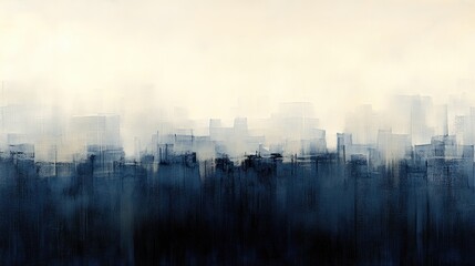 Wall Mural - abstract blue watercolor background in ultra-wide layout, blending shades of blue with subtle textur