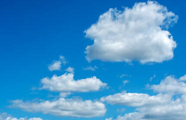 Wall Mural - white clouds in blue sky.