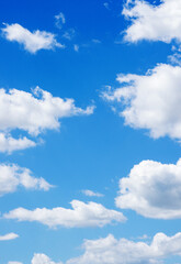 Wall Mural - white clouds in blue sky.