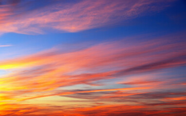 Wall Mural - Vivid sky illuminated by the sunset