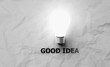 © Midnight Studio - Light bulb bright on paper with good idea message. Concept of inspiration and innovations.