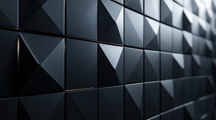 Abstract Monochrome Triangular Mosaic: A Study in Depth and Dimension