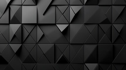 Naklejka na meble Abstract Monochrome Triangular Mosaic: A Study in Depth and Dimension