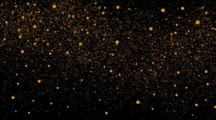 Gold dust on the background many gold particles on a black transparent background png illustration glitters png