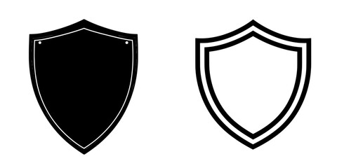 Fototapete - Indicator of protection. Armor symbol. Protection logo. Security mark. Shield icon. Defence illustration sign.