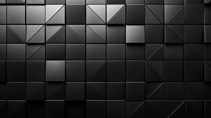 Abstract Monochrome Triangular Mosaic: A Study in Depth and Dimension