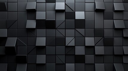 Abstract Monochrome Triangular Mosaic: A Study in Depth and Dimension