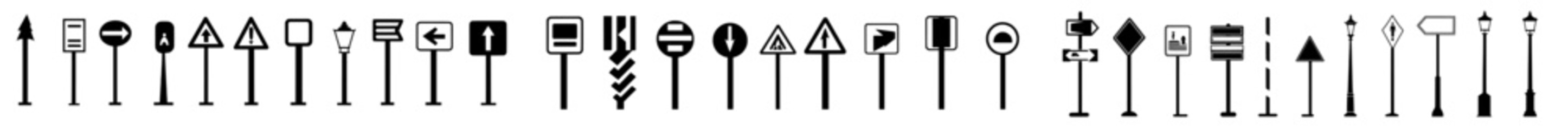 Poster - An illustration of a Direction board symbol. Route sign collection. Pointer illustration.
