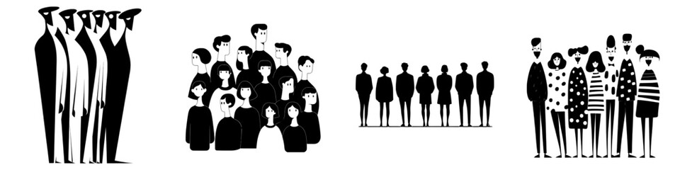Aufkleber - The people icon is a modern design template illustration in trendy flat style that will suit any web design.