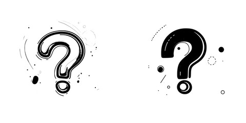 Poster - Modern question mark icon. Question illustration sign. Quiz symbol. FAQ logo.