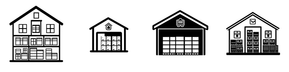 Poster - Modern design icon of warehouse sorting center