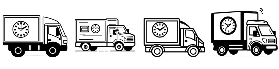 Poster - Icon line for estimated delivery time modern illustration template modern design