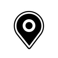 Fototapete - Sign with the map pin illustration. Point symbol. Pin logo. Location modern icon.