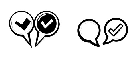 Poster - Stylish question bubble icon in a solid modern design