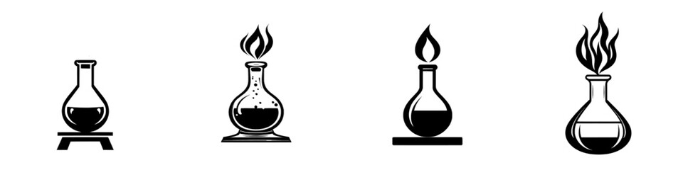 Fototapete - Solid modern design of a fire test tube in a trendy style