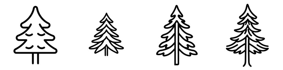 The modern tree icon. An illustration of a plant. A garden symbol.