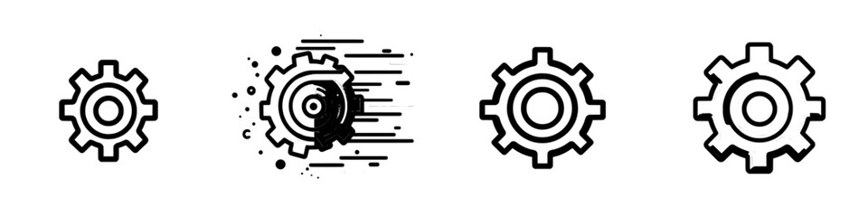 Leinwandbilder - An icon line for quick settings in a trendy design